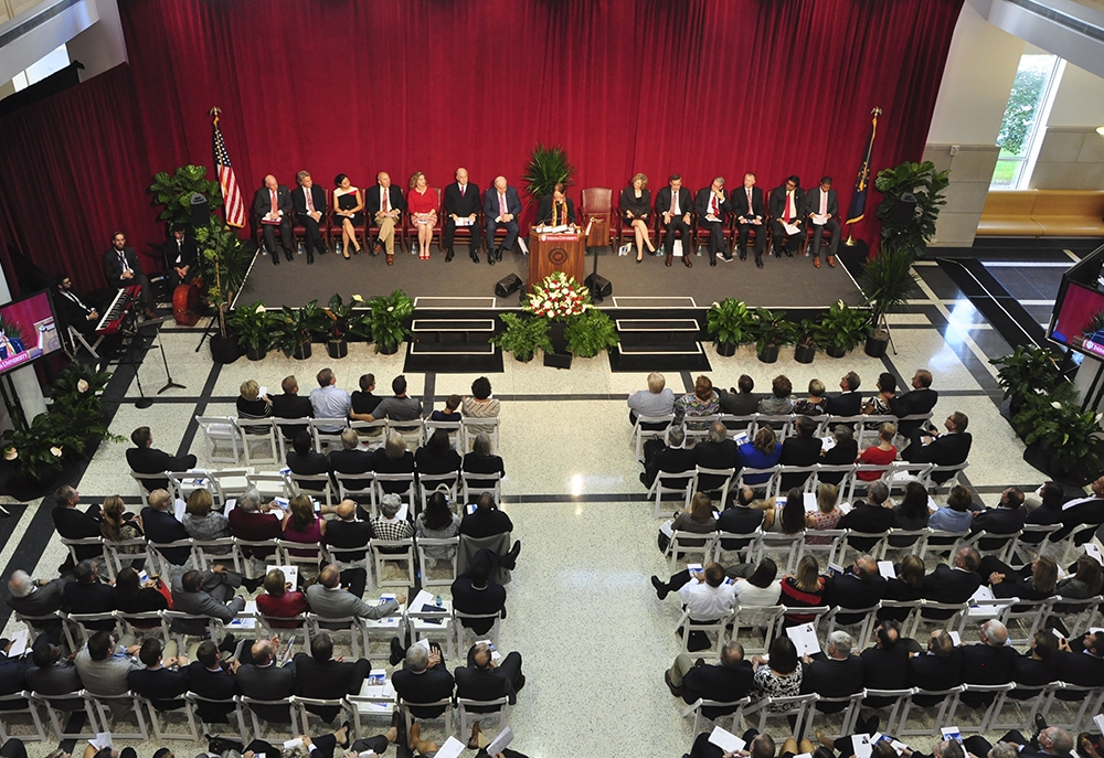 Indiana Daily Student Hodge Hall dedication attended by faculty, staff
